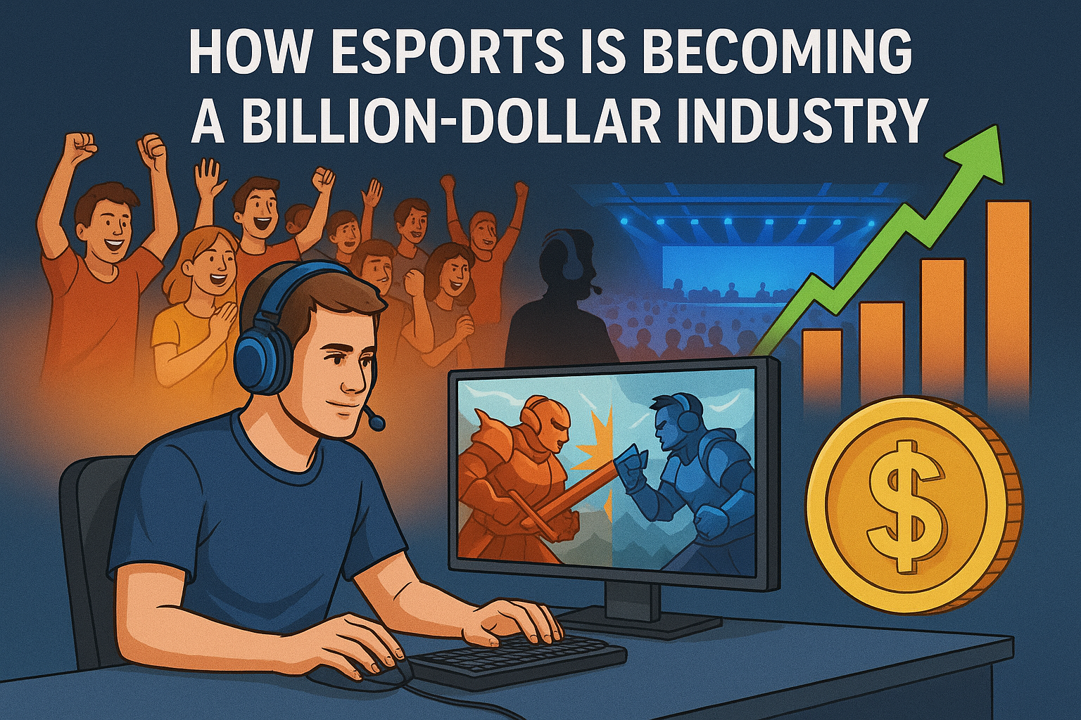 Esports billion-dollar industry illustration